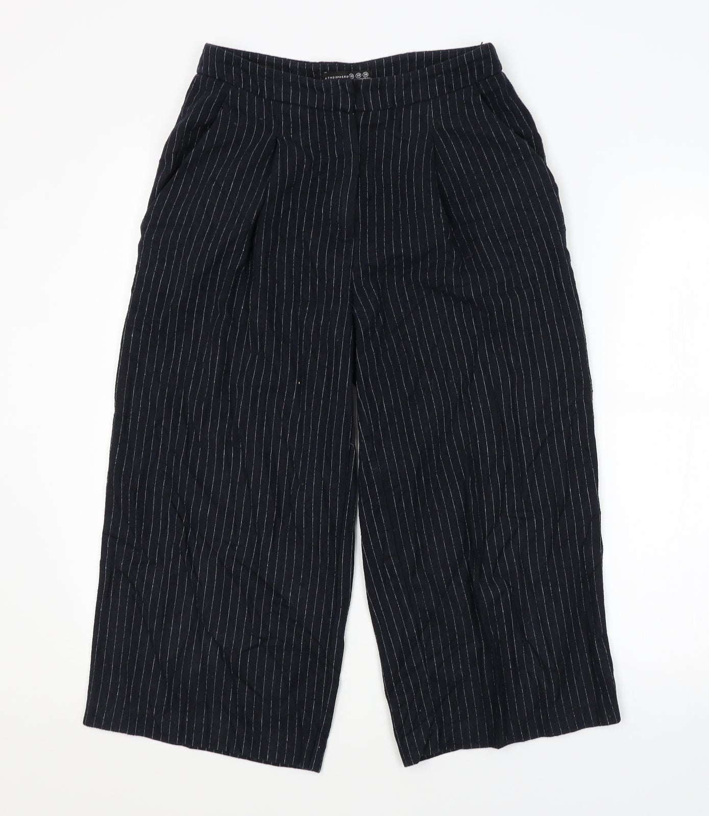 Atmosphere Womens Blue Striped  Trousers  Size 10 L20 in
