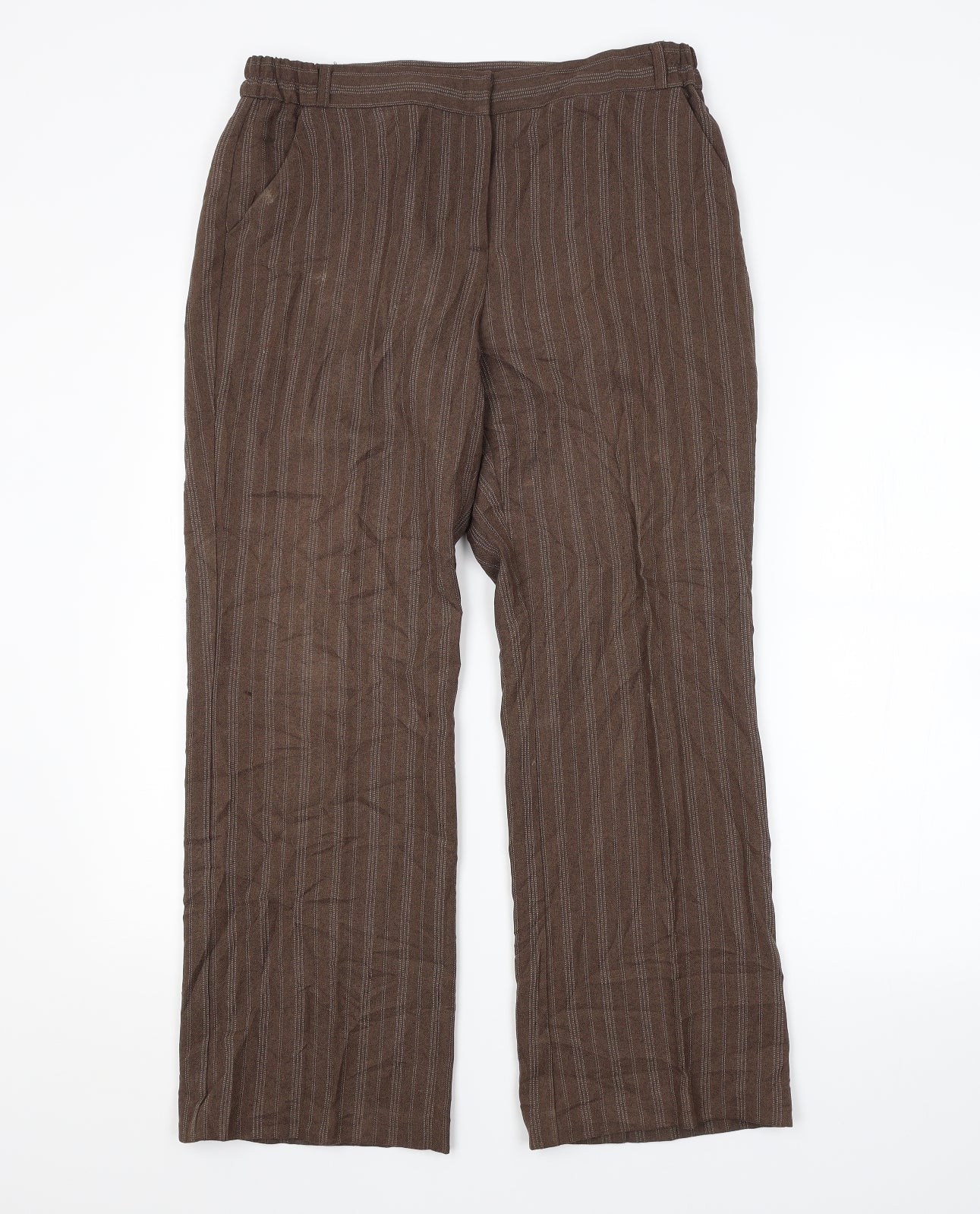 BM Womens Brown   Trousers  Size 12 L27 in