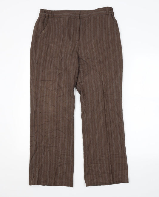 BM Womens Brown   Trousers  Size 12 L27 in