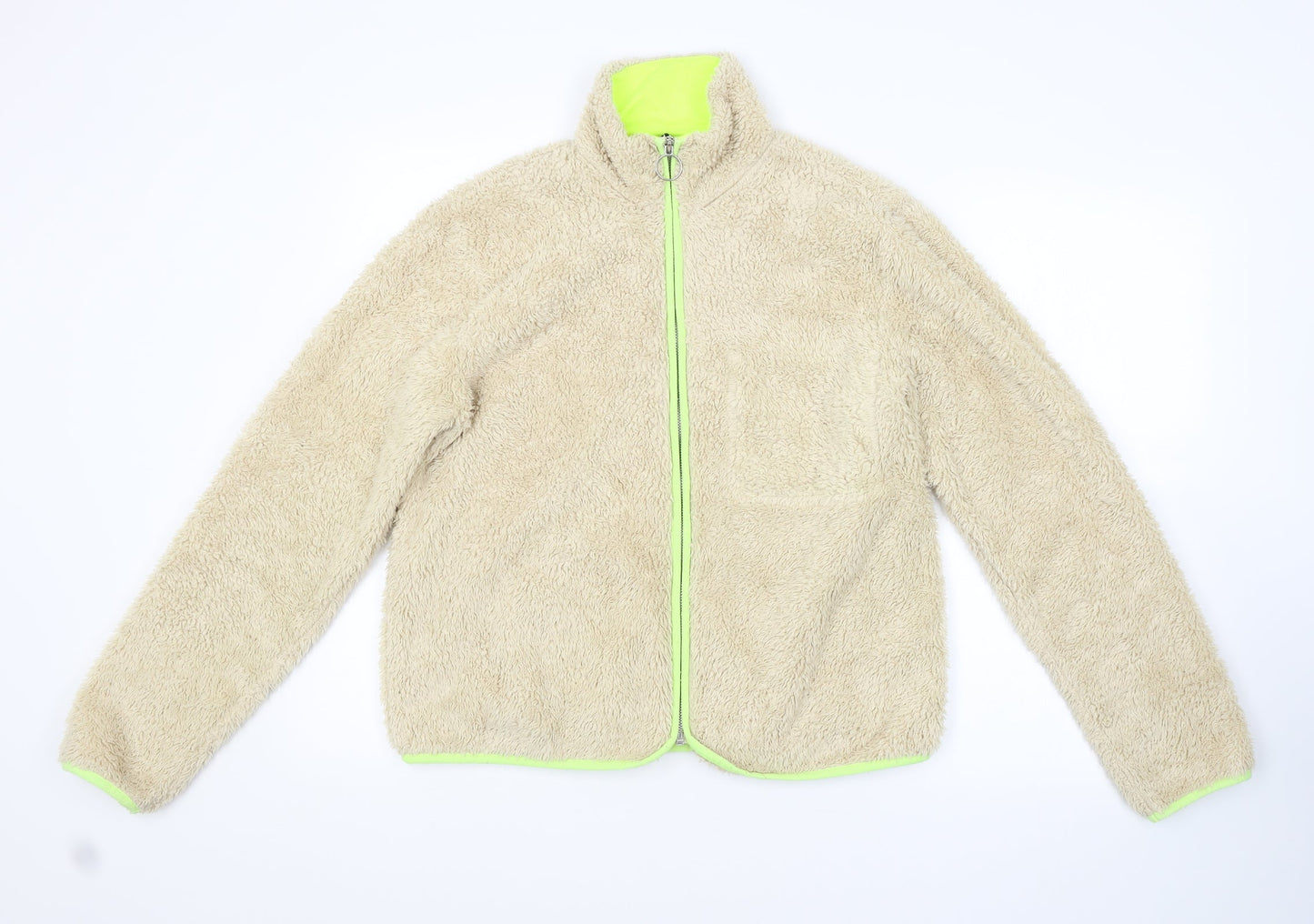 H&M Womens Beige   Full Zip Jumper Size M