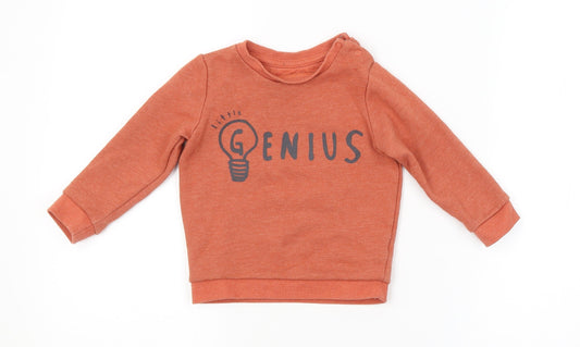 F&F Baby Orange   Pullover Jumper Size 9-12 Months
