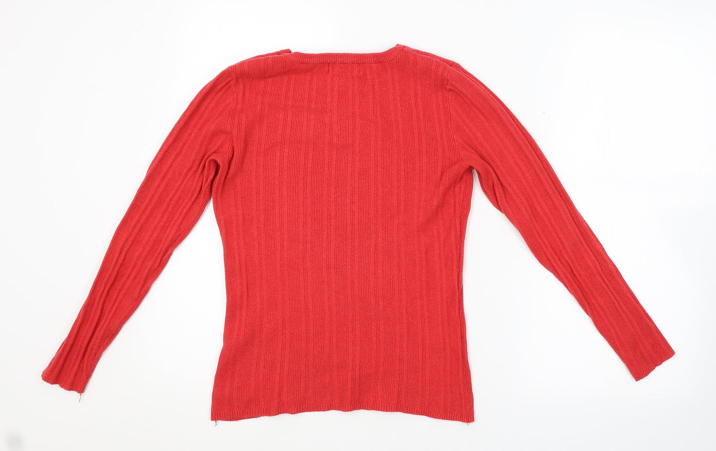 Primark Womens Red Striped  Pullover Jumper Size 14