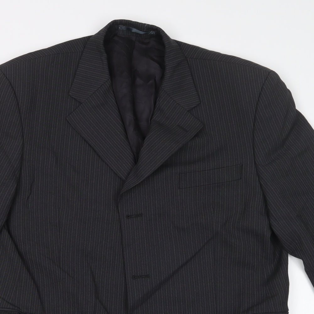NEXT Mens Grey Striped  Jacket Suit Jacket Size 40