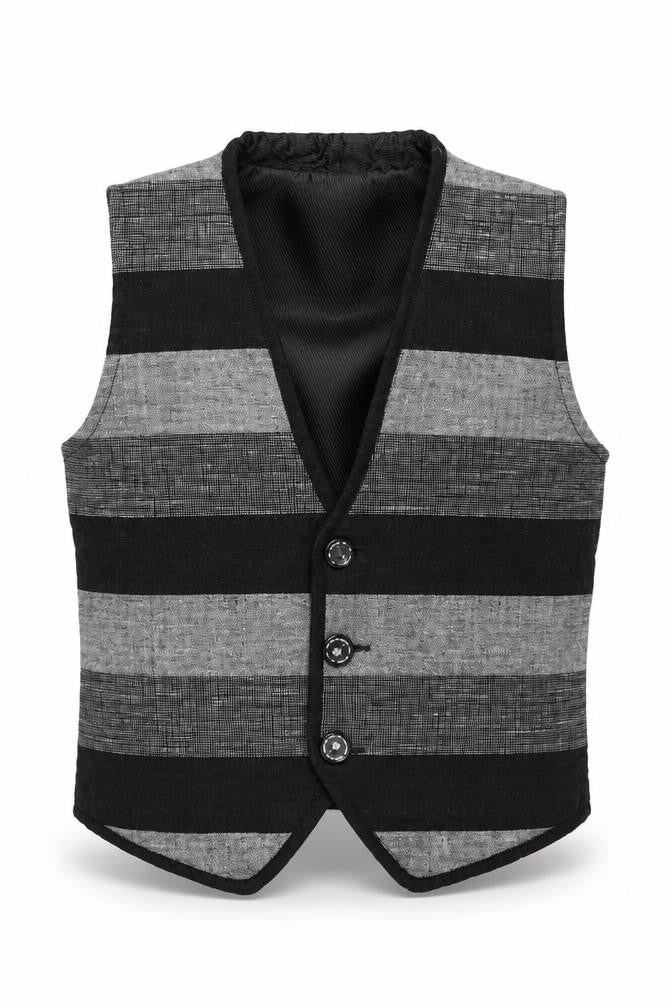 BLAZO Boys Multicoloured Striped  Jacket Waistcoat Size 4 Years