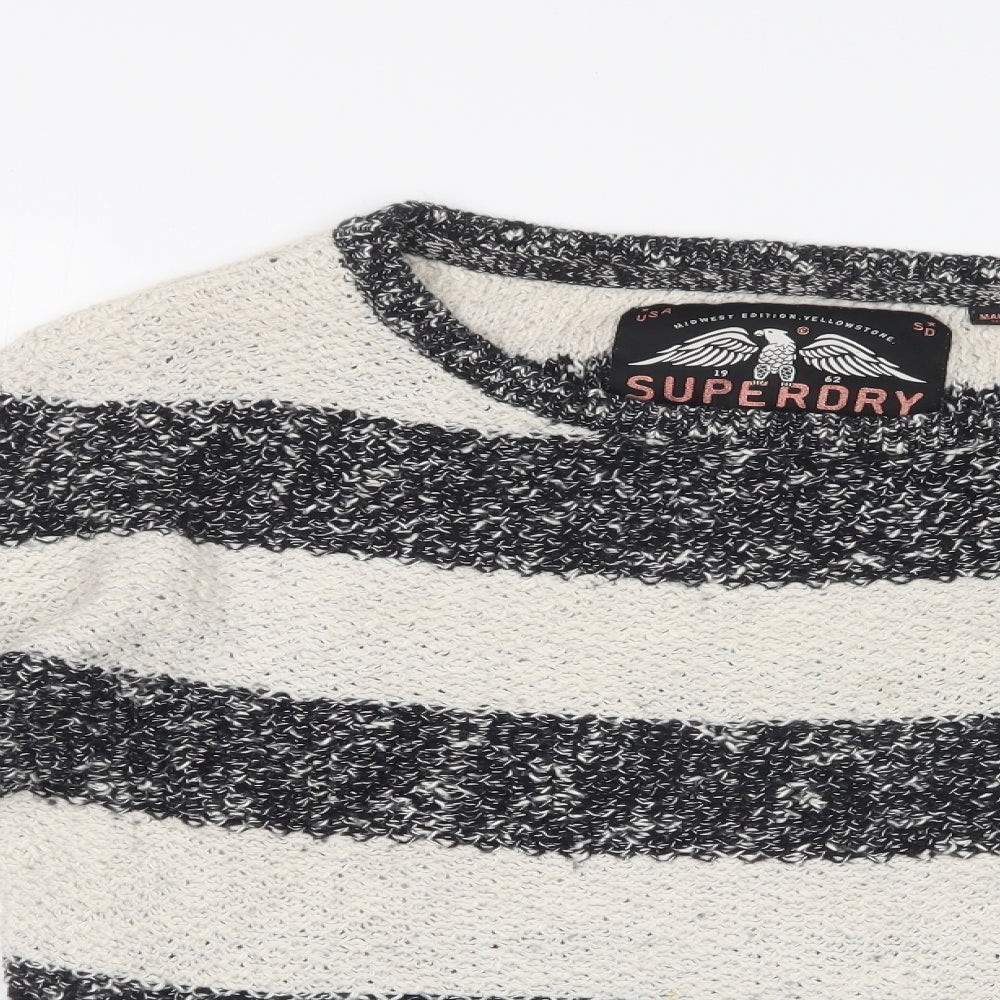 SUPDERDRY Womens Multicoloured Striped  Pullover Sweatshirt
