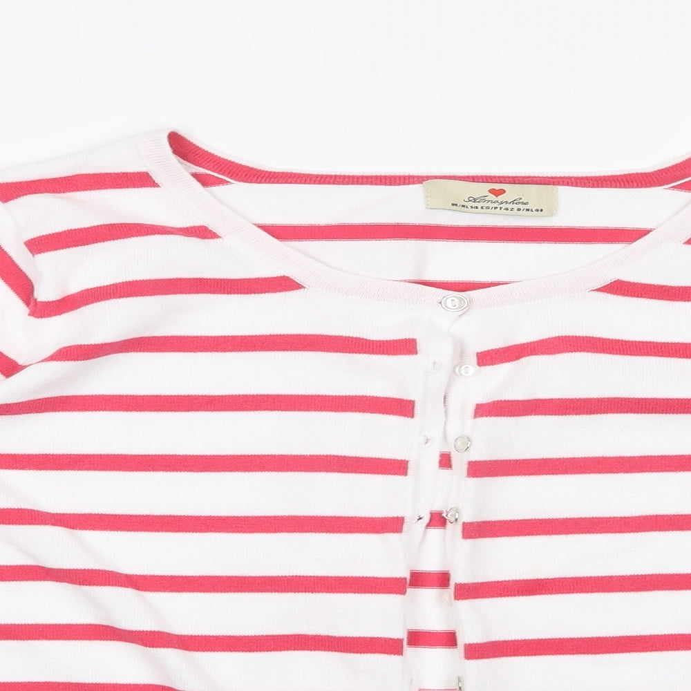 Atmosphere Womens Multicoloured Striped  Cardigan Jumper Size 14