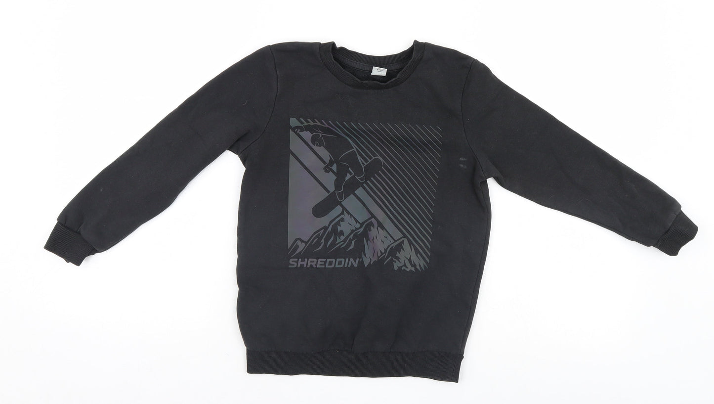 TU Girls Black   Pullover Jumper Size 6 Years