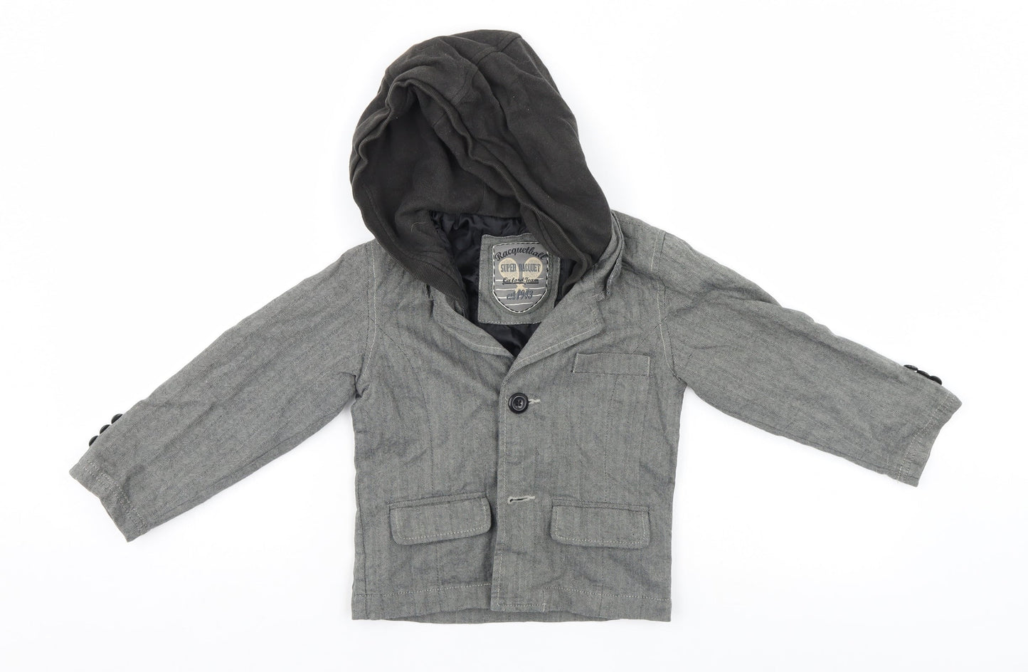 Preworn Boys Grey   Pullover Hoodie Size 3-4 Years