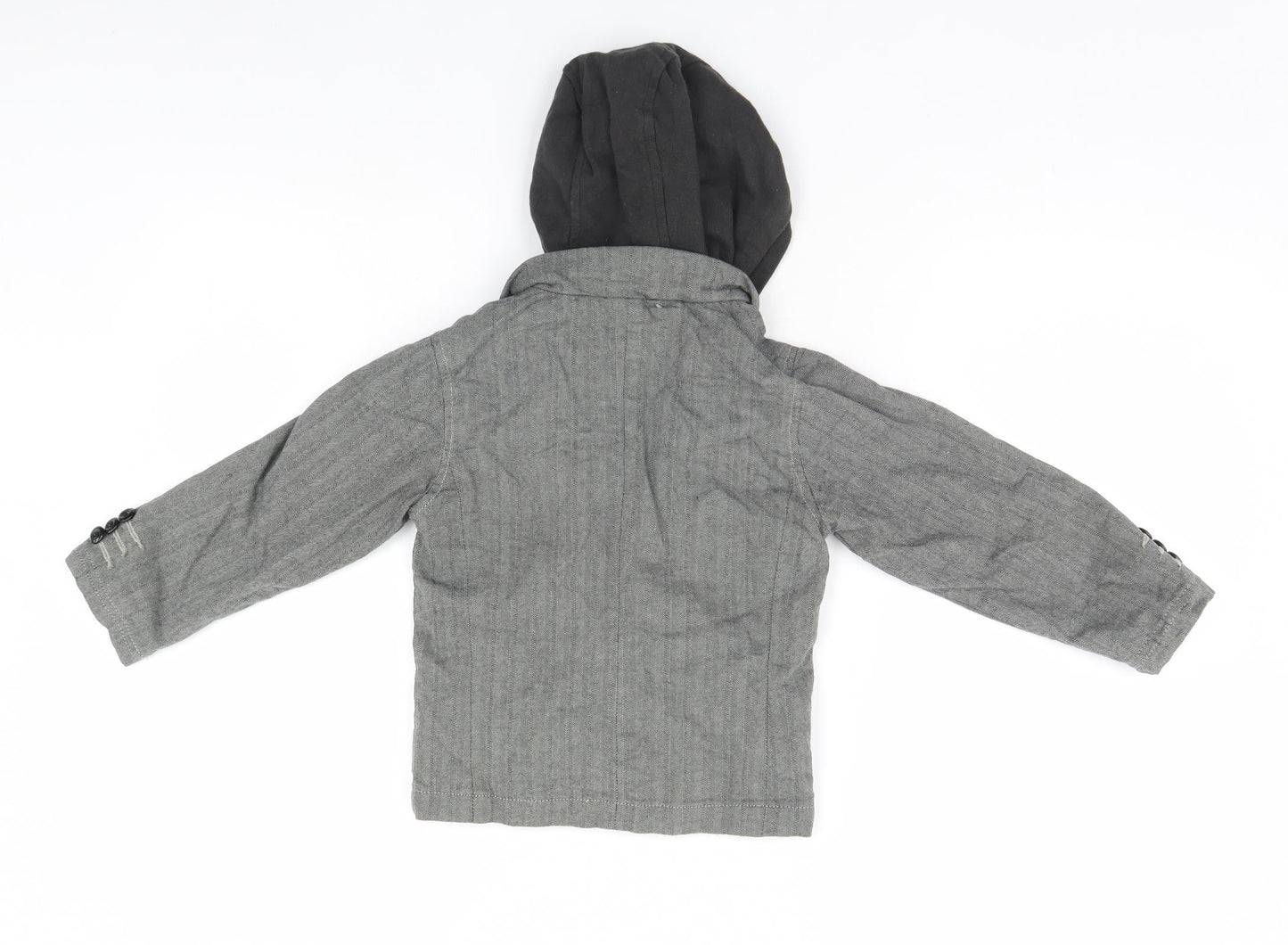 Preworn Boys Grey   Pullover Hoodie Size 3-4 Years