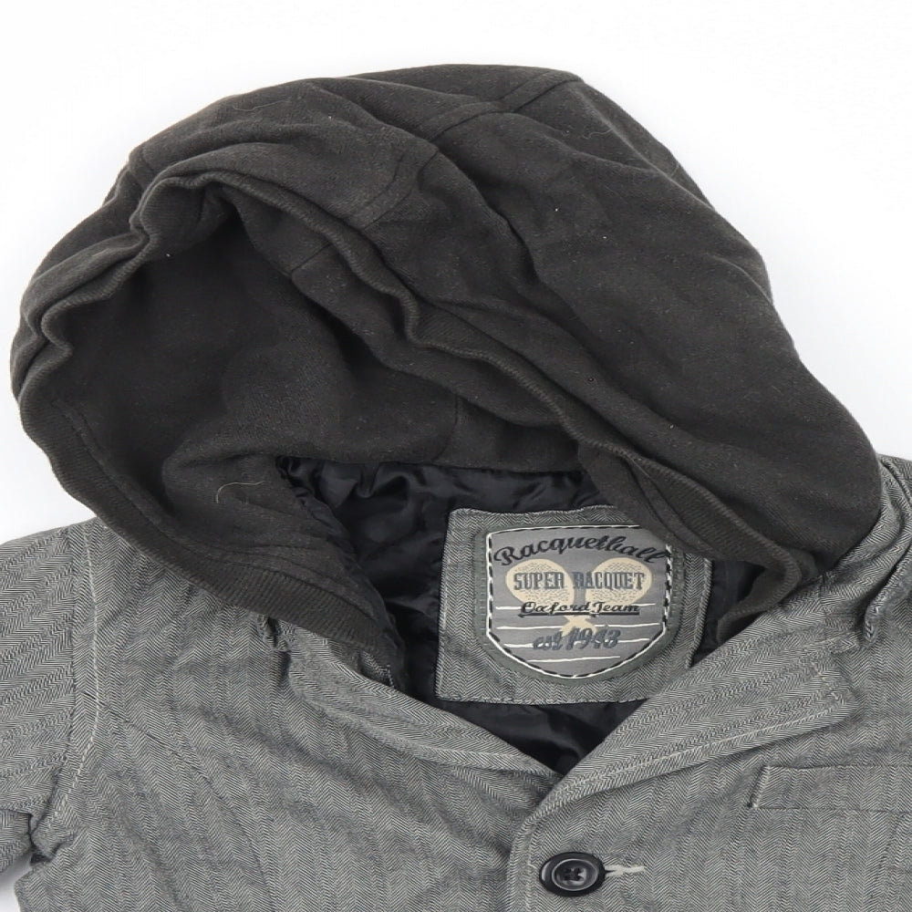 Preworn Boys Grey   Pullover Hoodie Size 3-4 Years