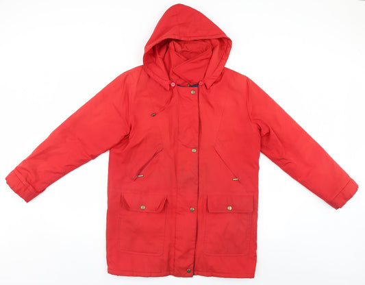 Preworn Womens Red   Rain Coat Coat