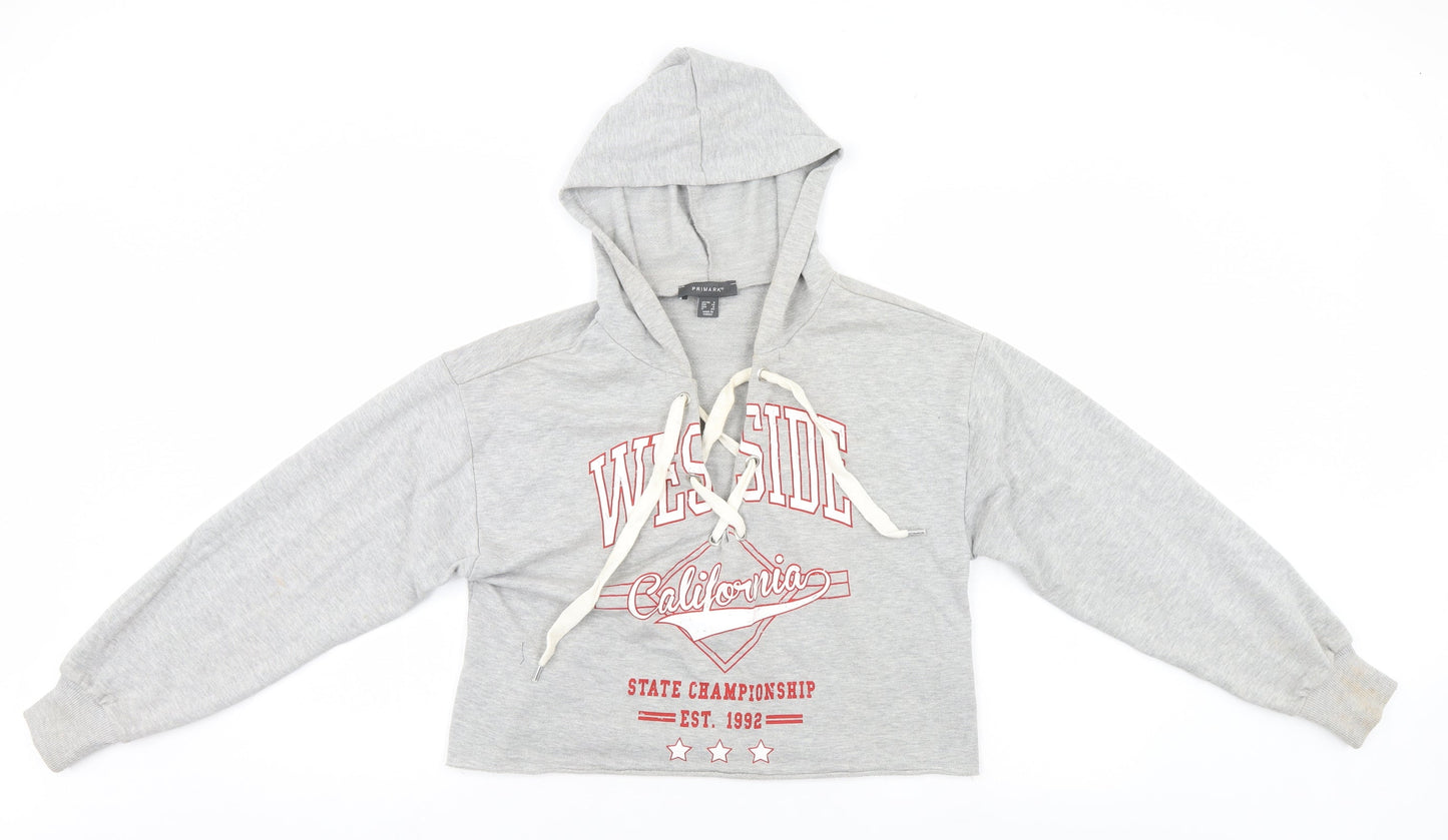 Primark Womens Grey   Pullover Hoodie Size 8