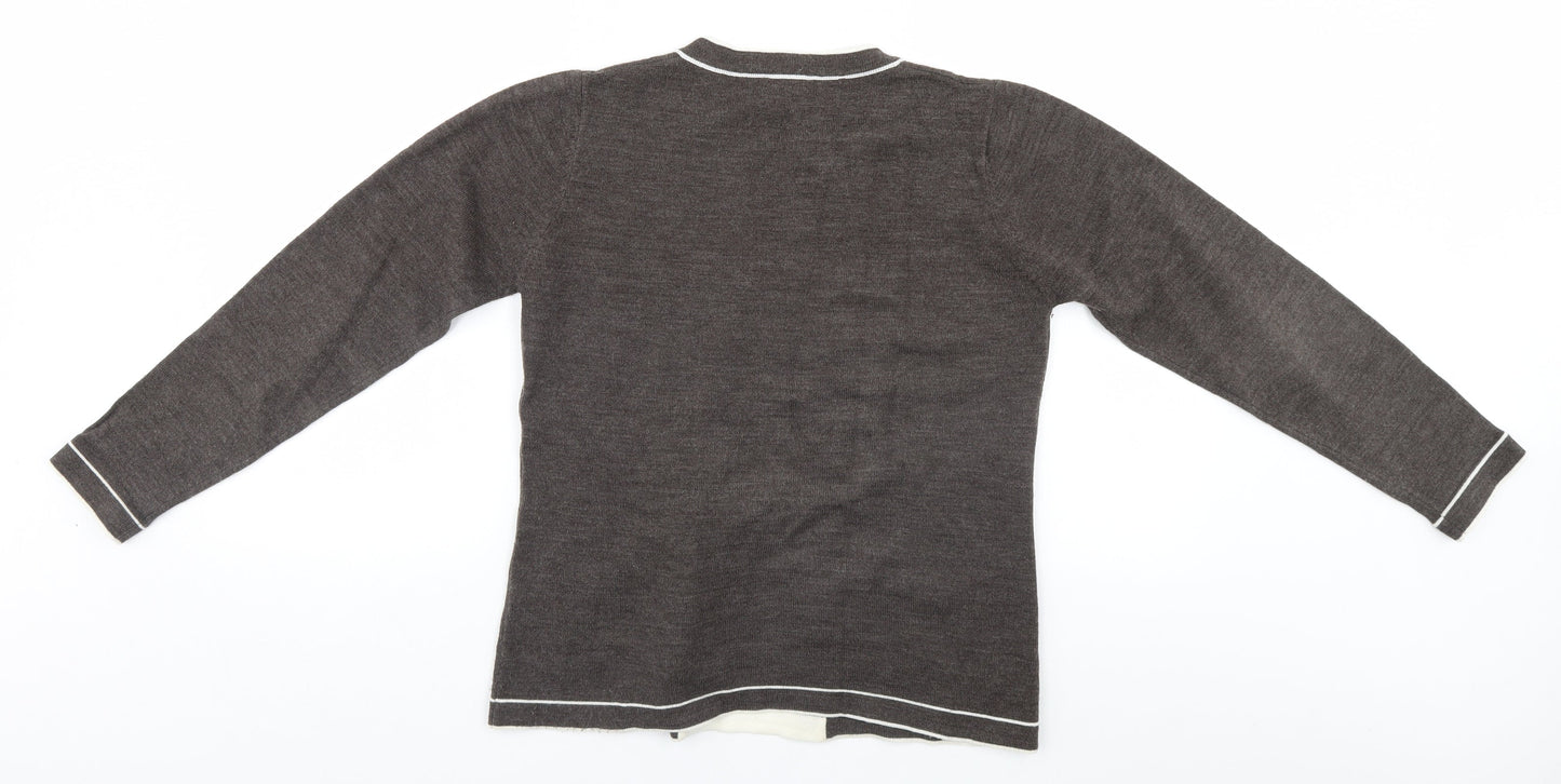 casamia Mens Brown   Pullover Jumper Size S