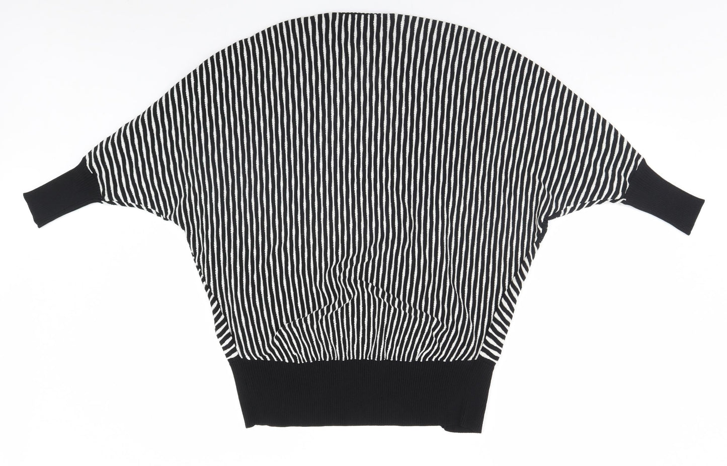River Island Womens Black Striped  Cardigan Jumper Size 6