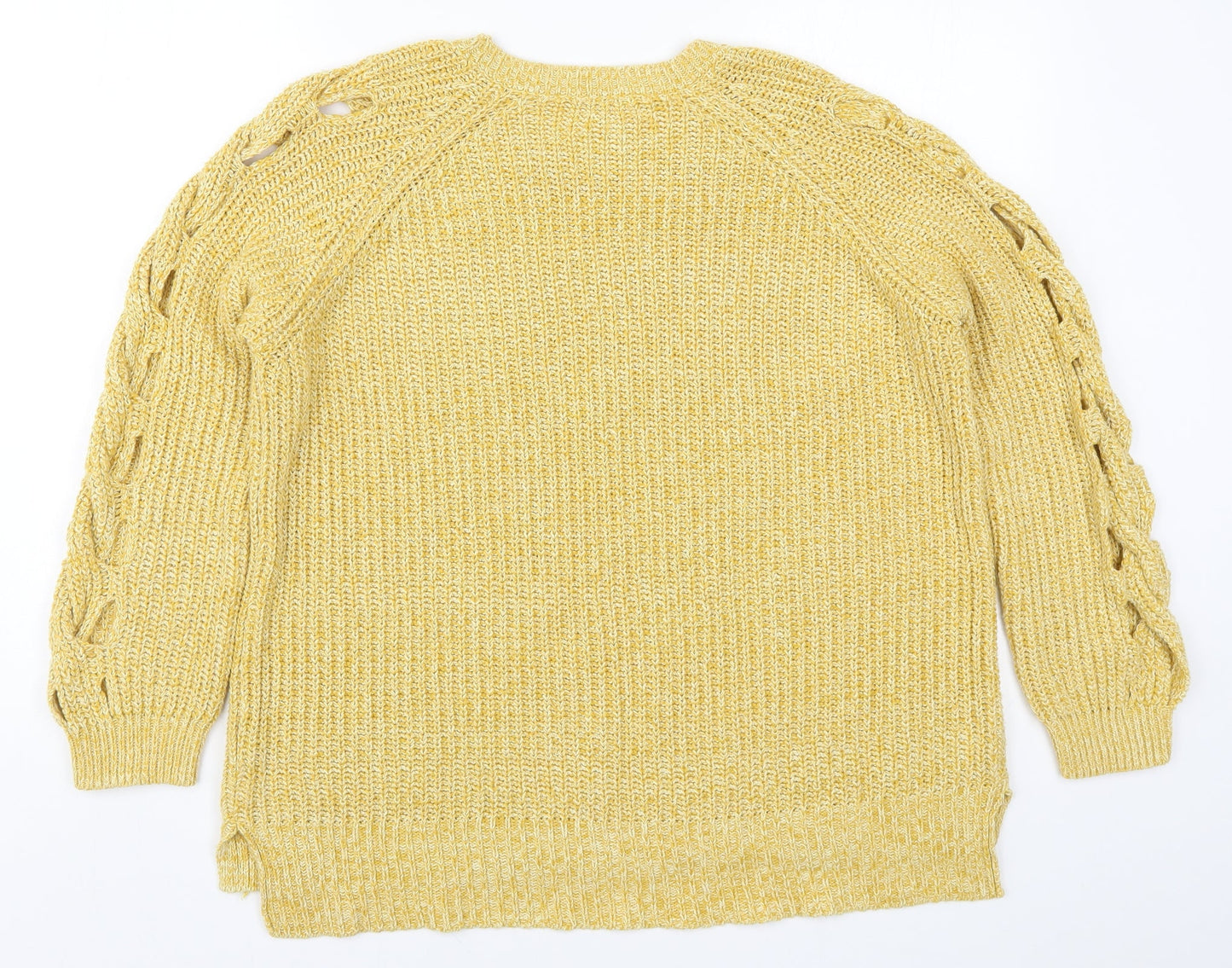 River Island Womens Yellow  Knit Pullover Jumper Size 10
