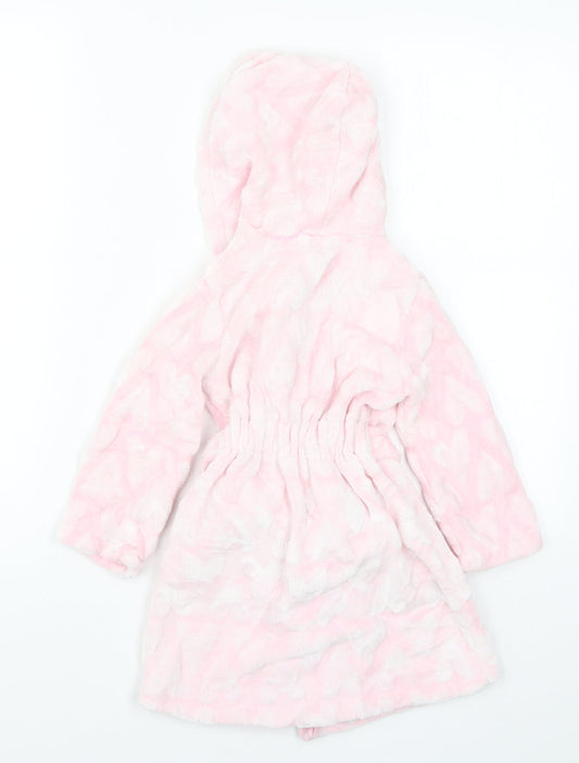 Peacocks Girls Pink Solid  Kimono Robe Size 2-3 Years  - Love Hearts