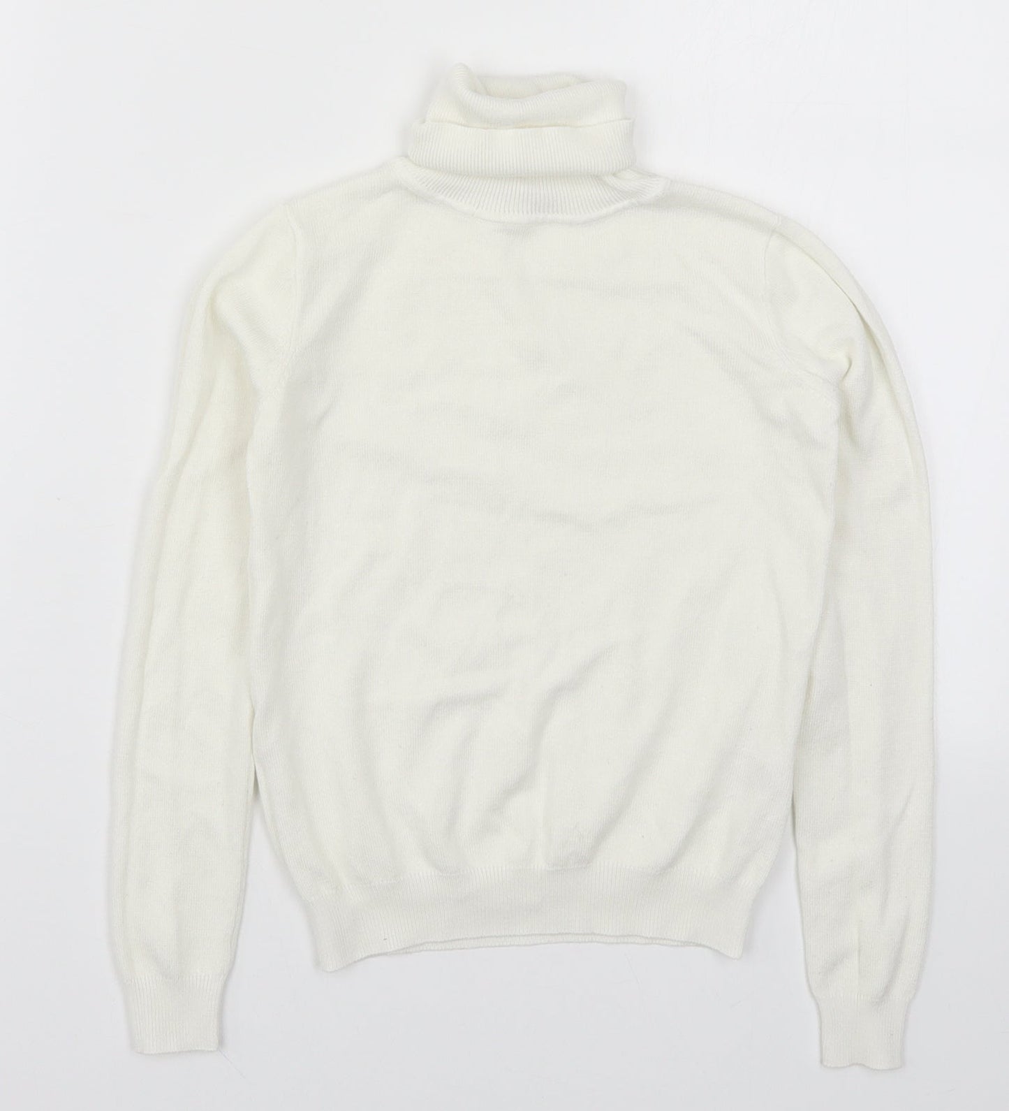Young Dimension Girls White  Knit Pullover Jumper Size 9-10 Years