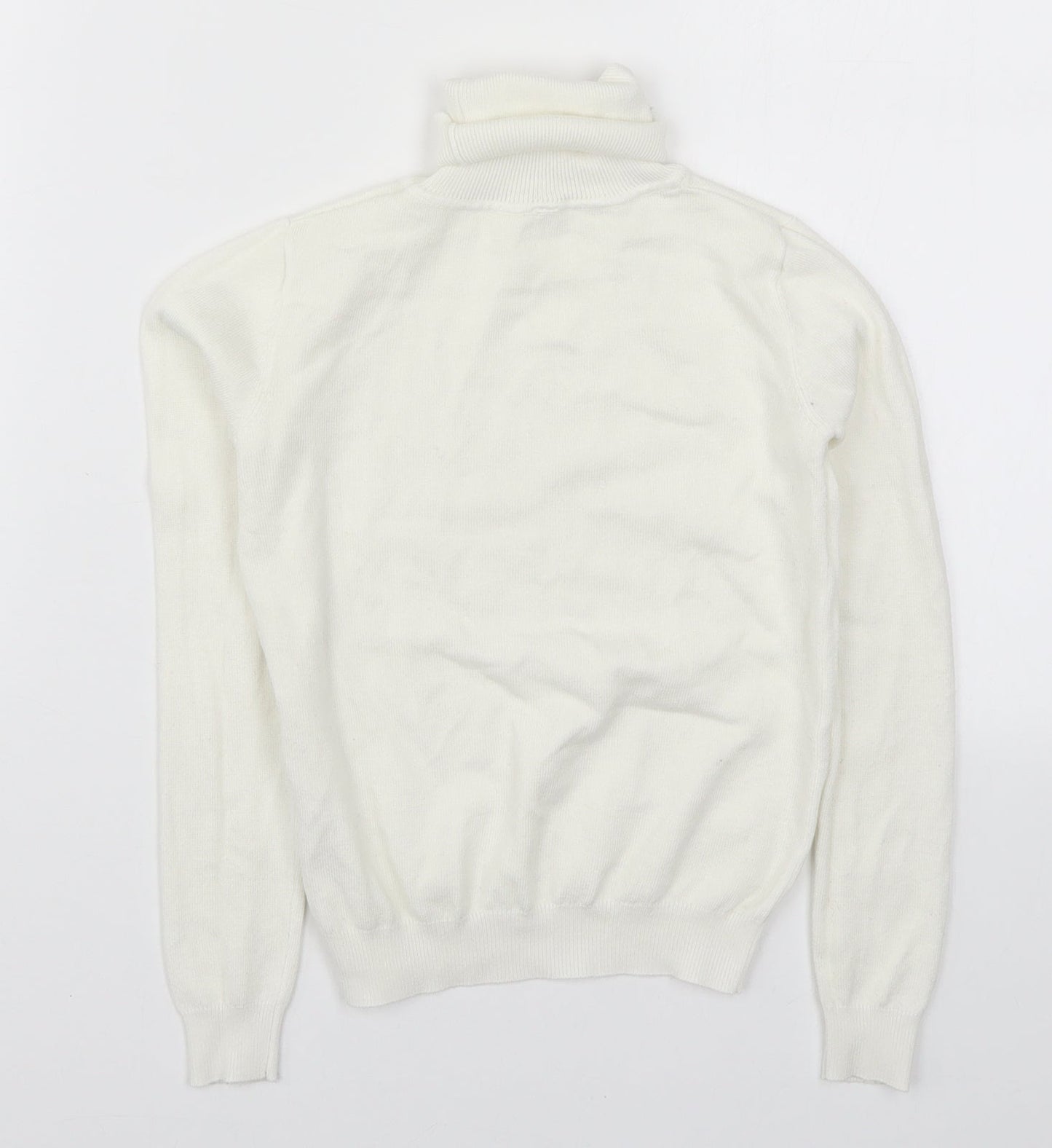 Young Dimension Girls White  Knit Pullover Jumper Size 9-10 Years