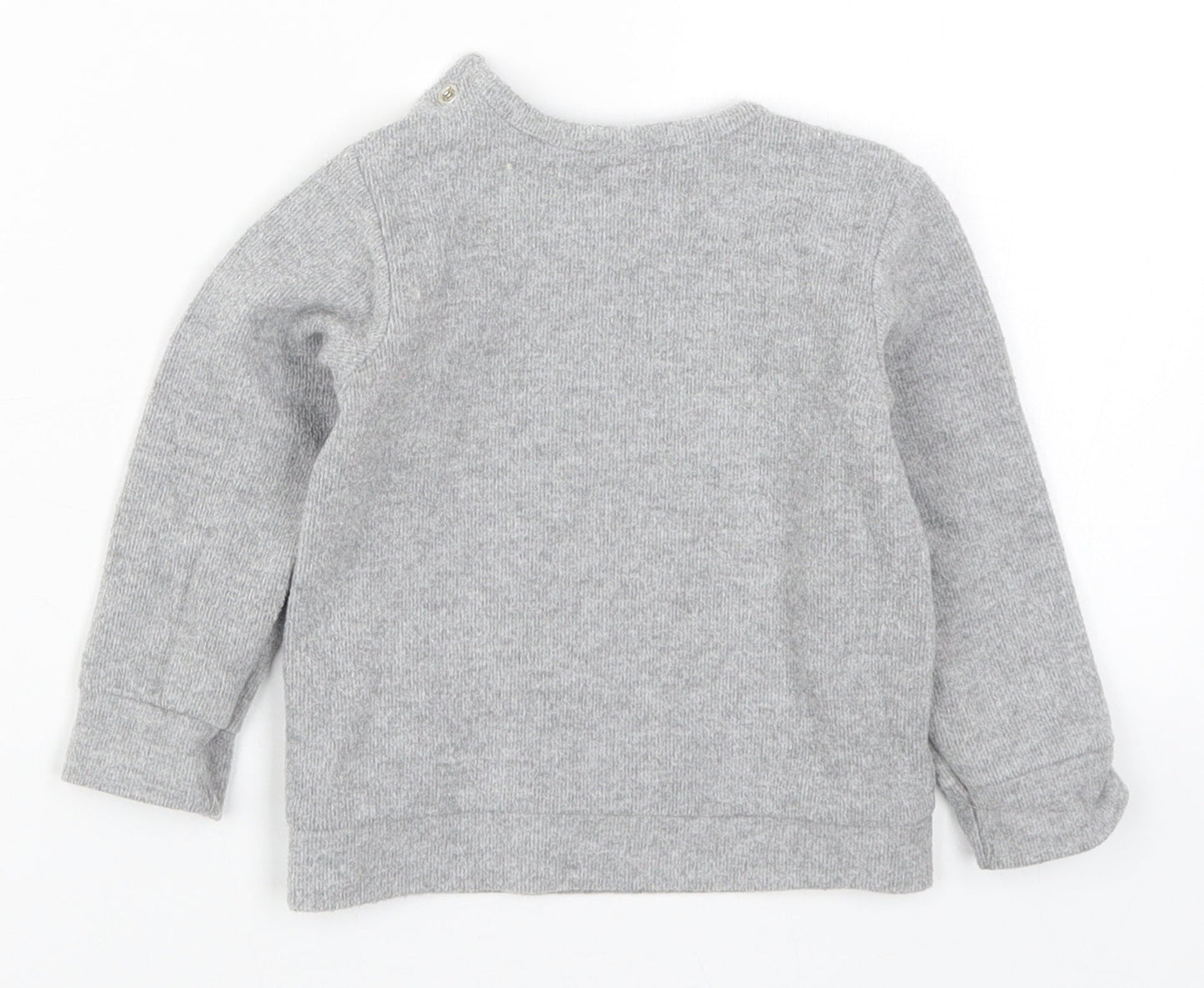 George Boys Grey   Basic T-Shirt Size 9-12 Months  - Little Boy Big Dreams