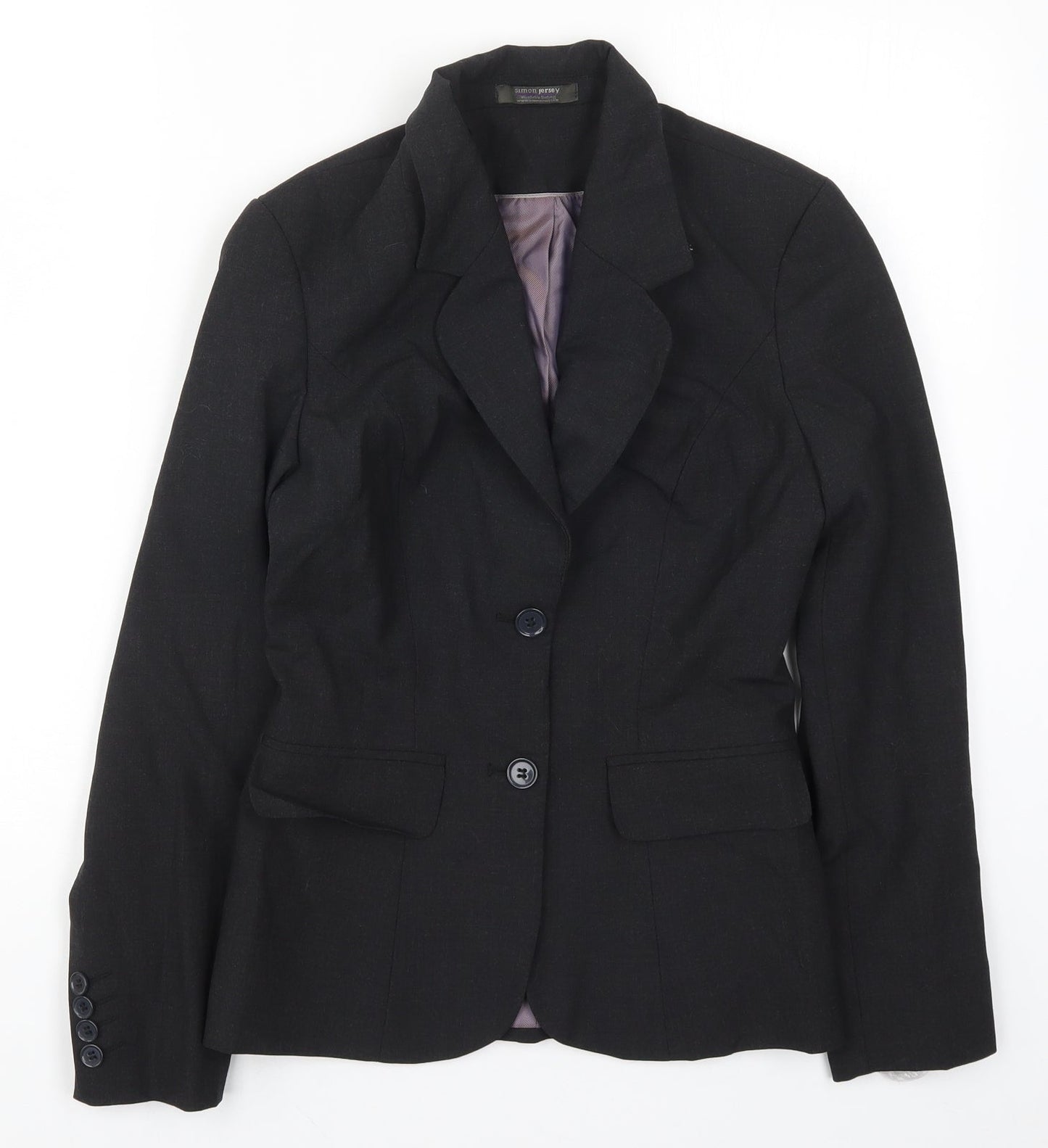 Simon Jersey Womens Grey   Jacket Suit Jacket Size 6
