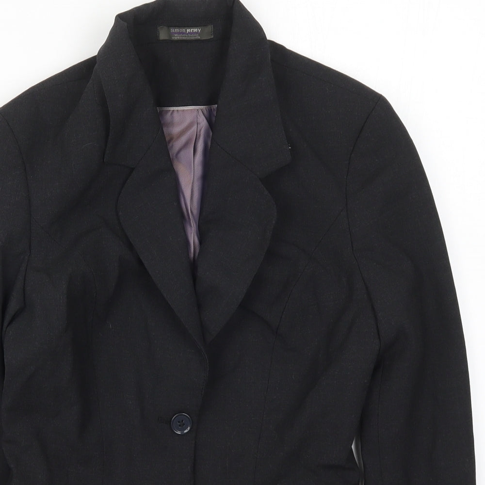 Simon Jersey Womens Grey   Jacket Suit Jacket Size 6