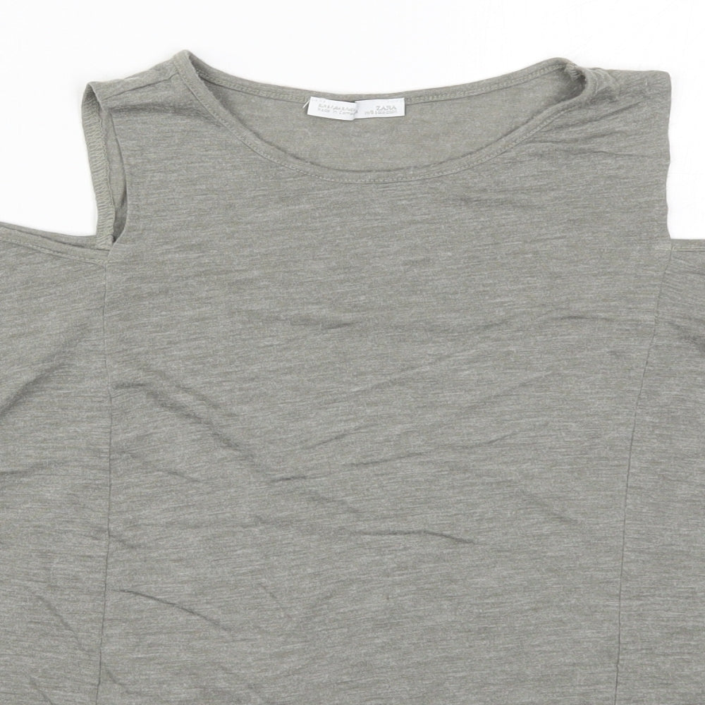 Zara Womens Grey   Basic T-Shirt Size S