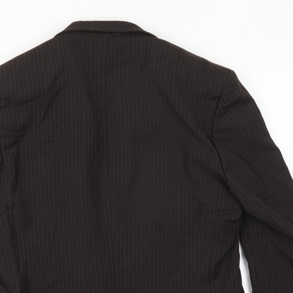 Karl Jackson Mens Brown Striped  Jacket Suit Jacket Size 38