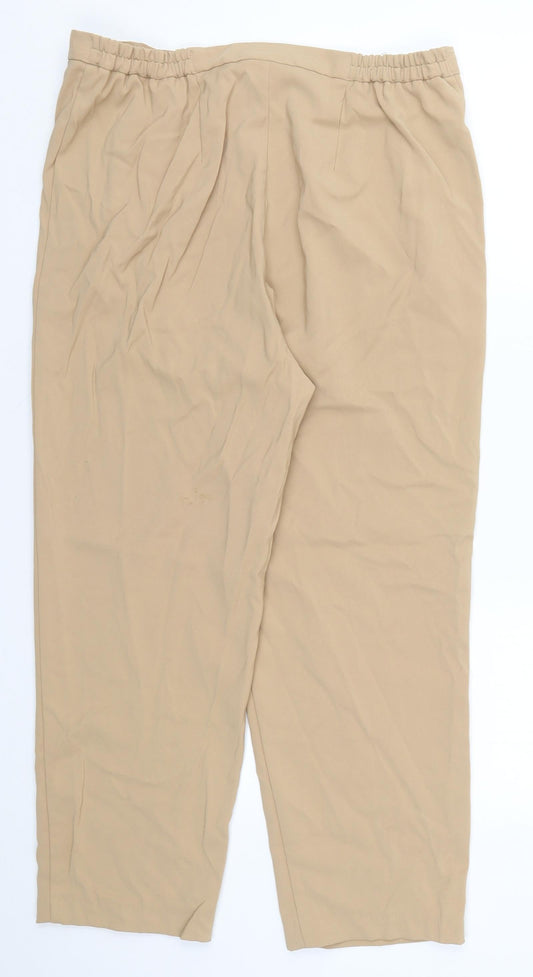 Preworn Womens Beige   Trousers  Size 18 L24.5 in
