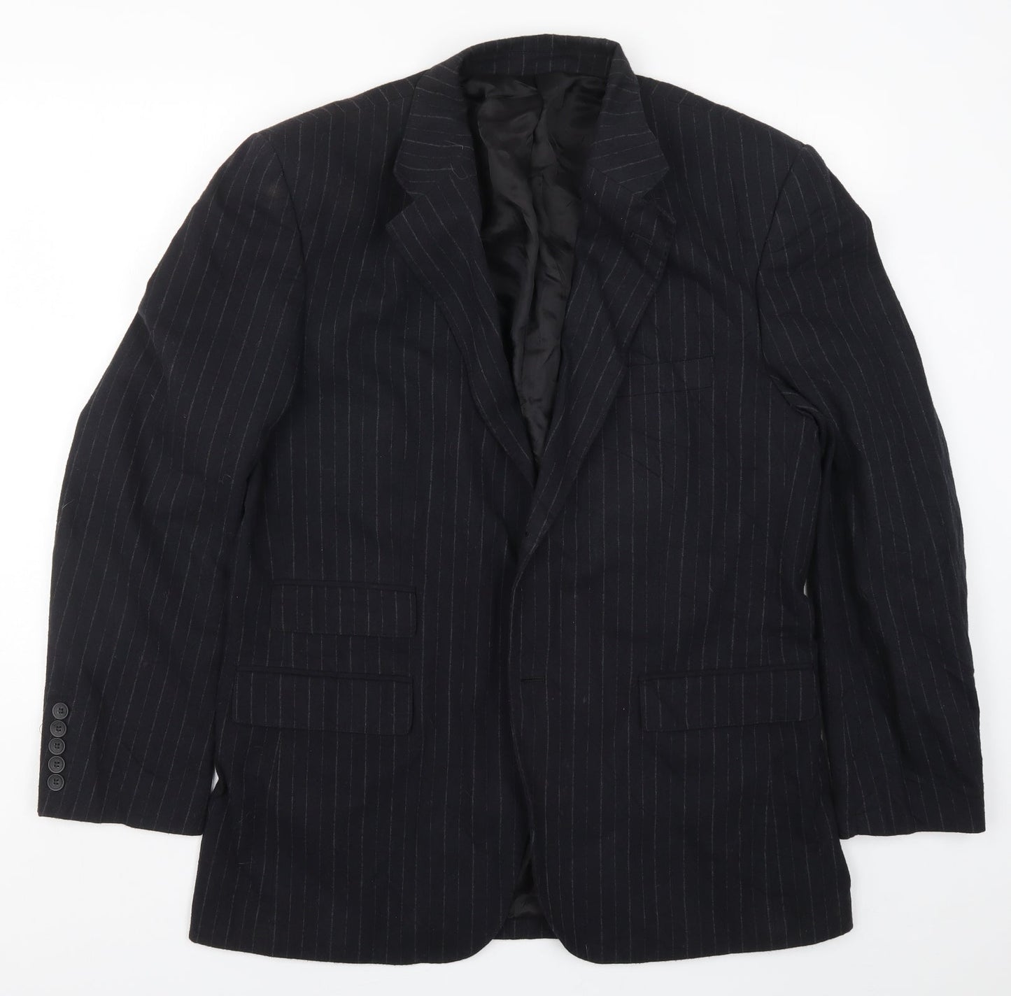 Taylor & Reece Mens Beige Striped  Jacket Suit Jacket Size L