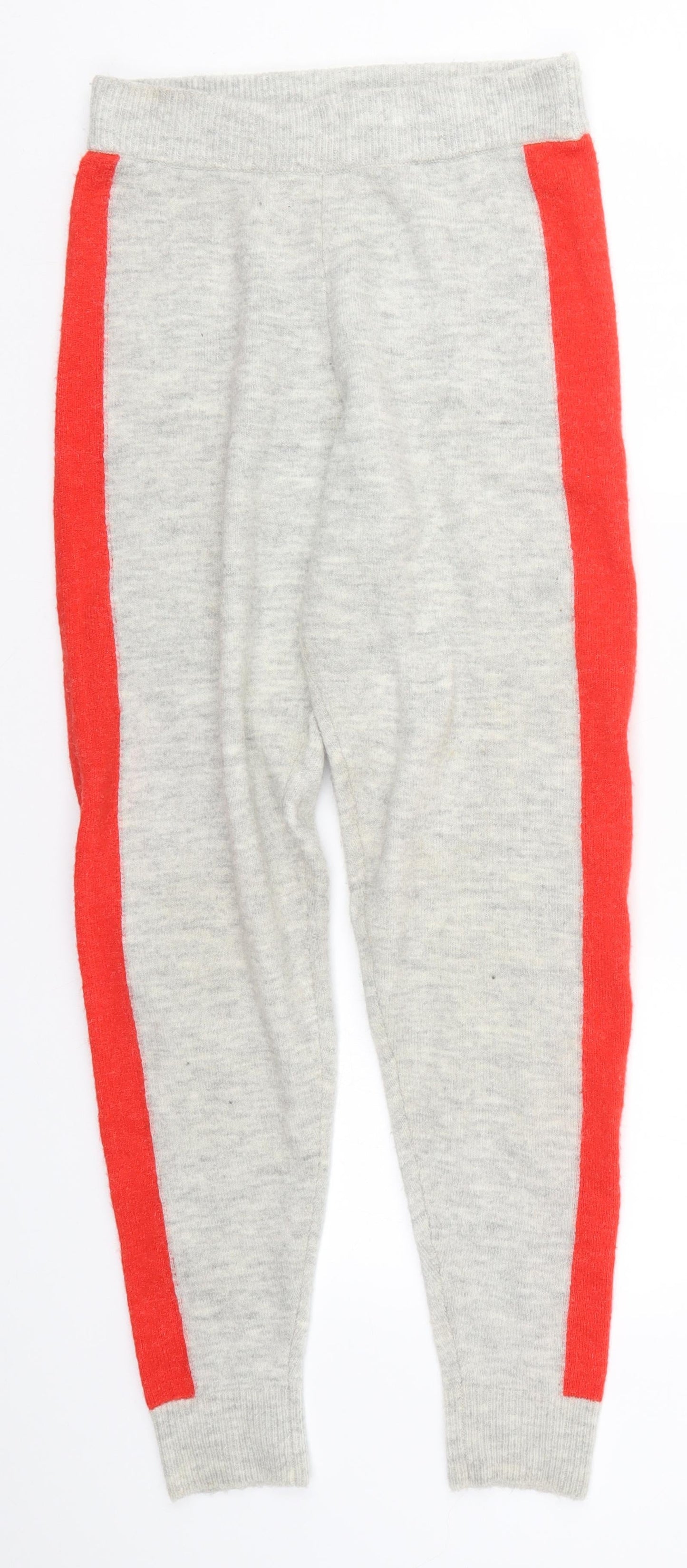 ASOS Womens Grey Striped Knit Sweatpants Trousers Size 6 L29 in - Red