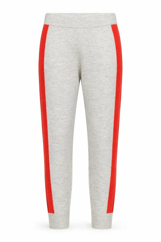 ASOS Womens Grey Striped Knit Sweatpants Trousers Size 6 L29 in - Red