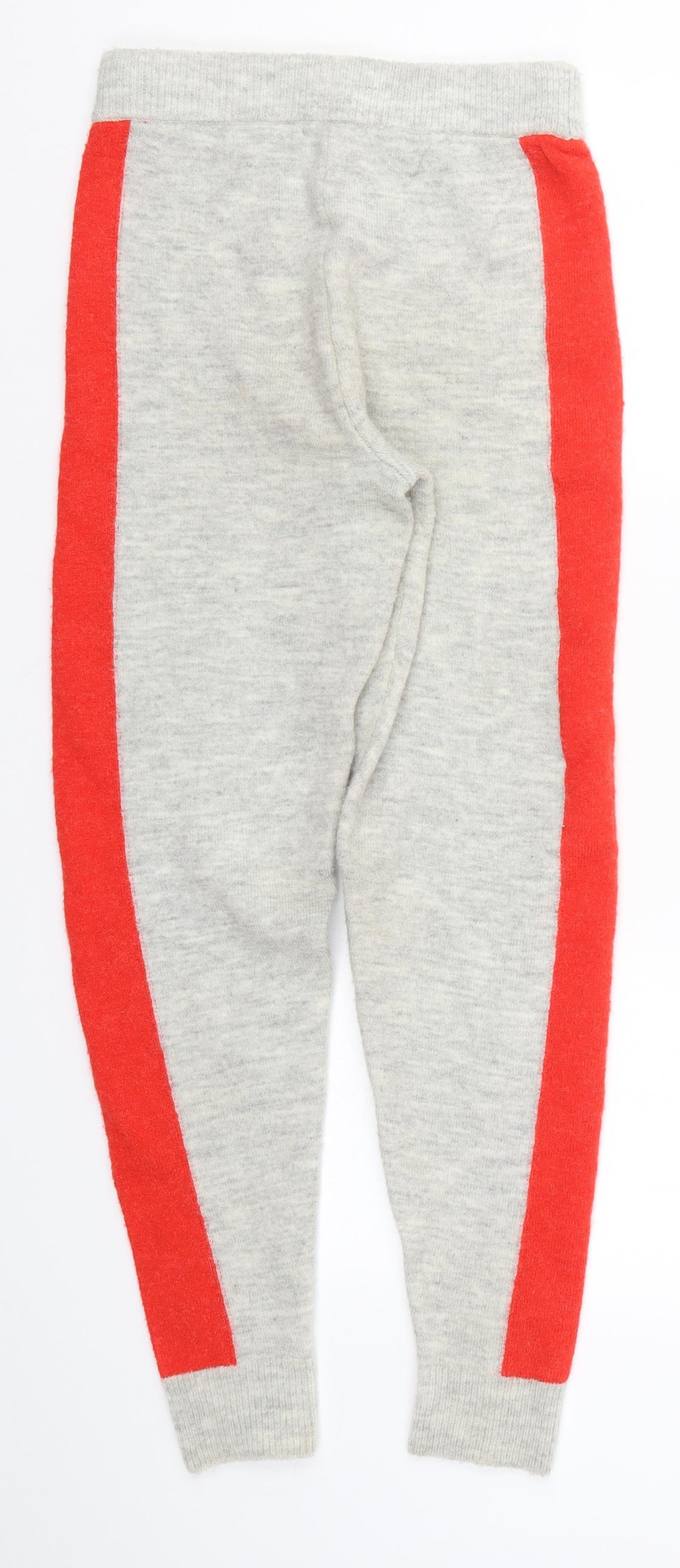 ASOS Womens Grey Striped Knit Sweatpants Trousers Size 6 L29 in - Red