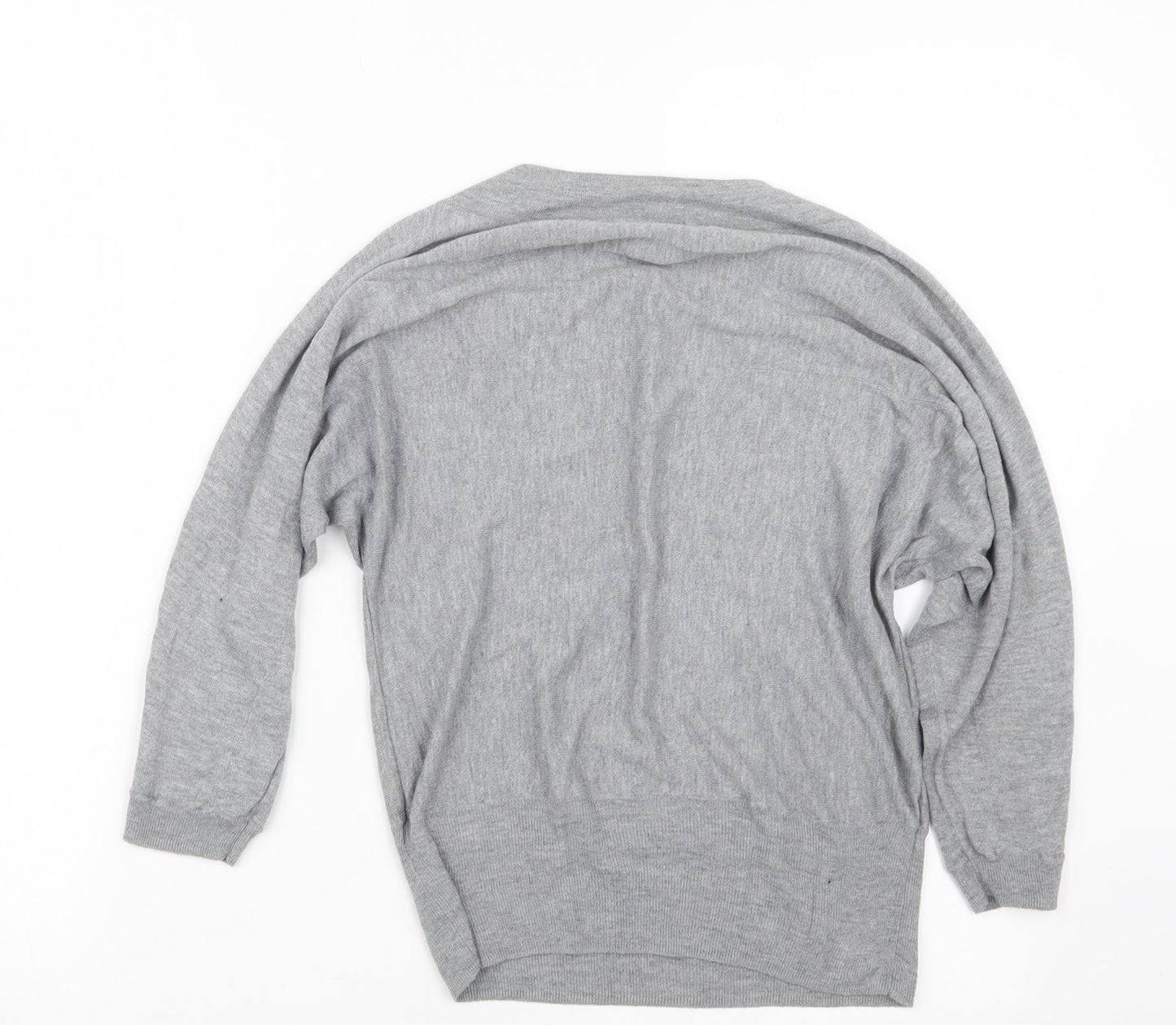 H&M Womens Grey  Knit Pullover Jumper Size 8