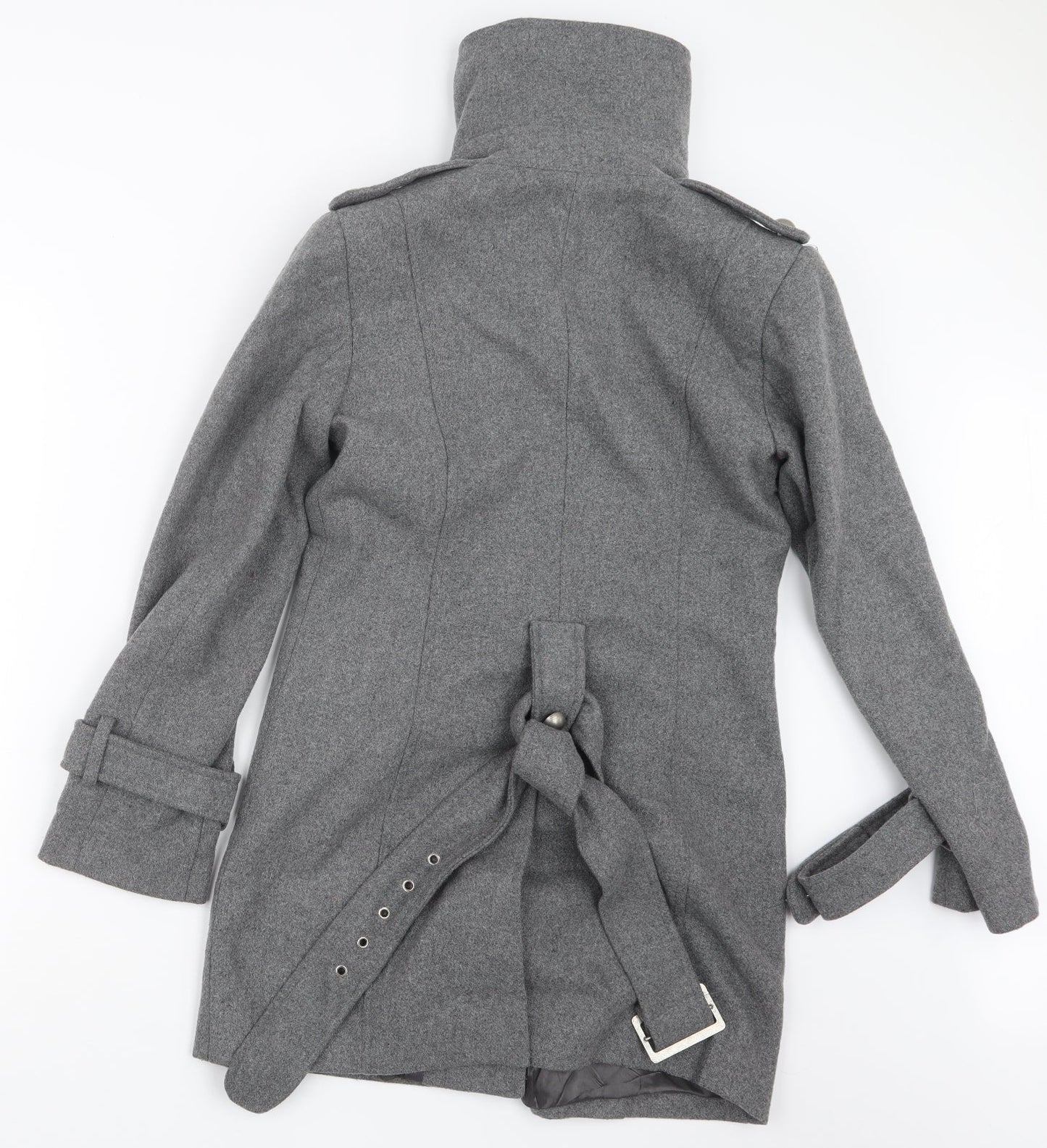 Oasis Womens Grey   Pea Coat Coat Size 8