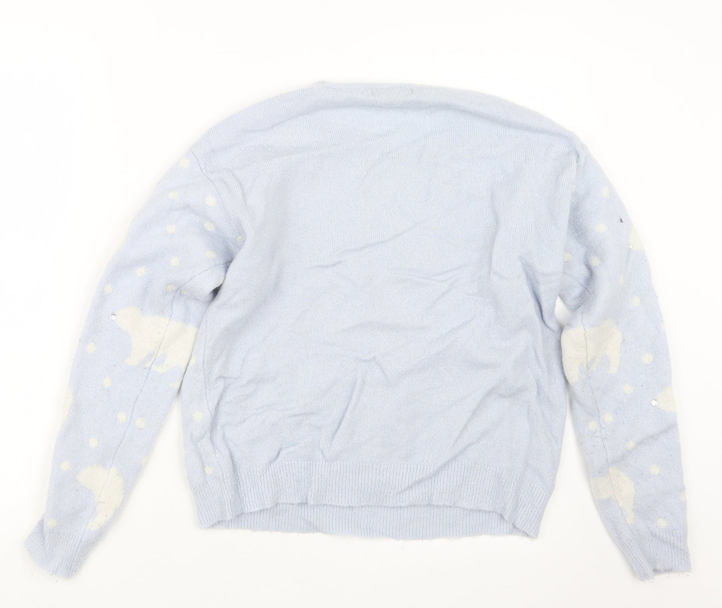 New Look Womens Blue  Knit Pullover Jumper Size 12