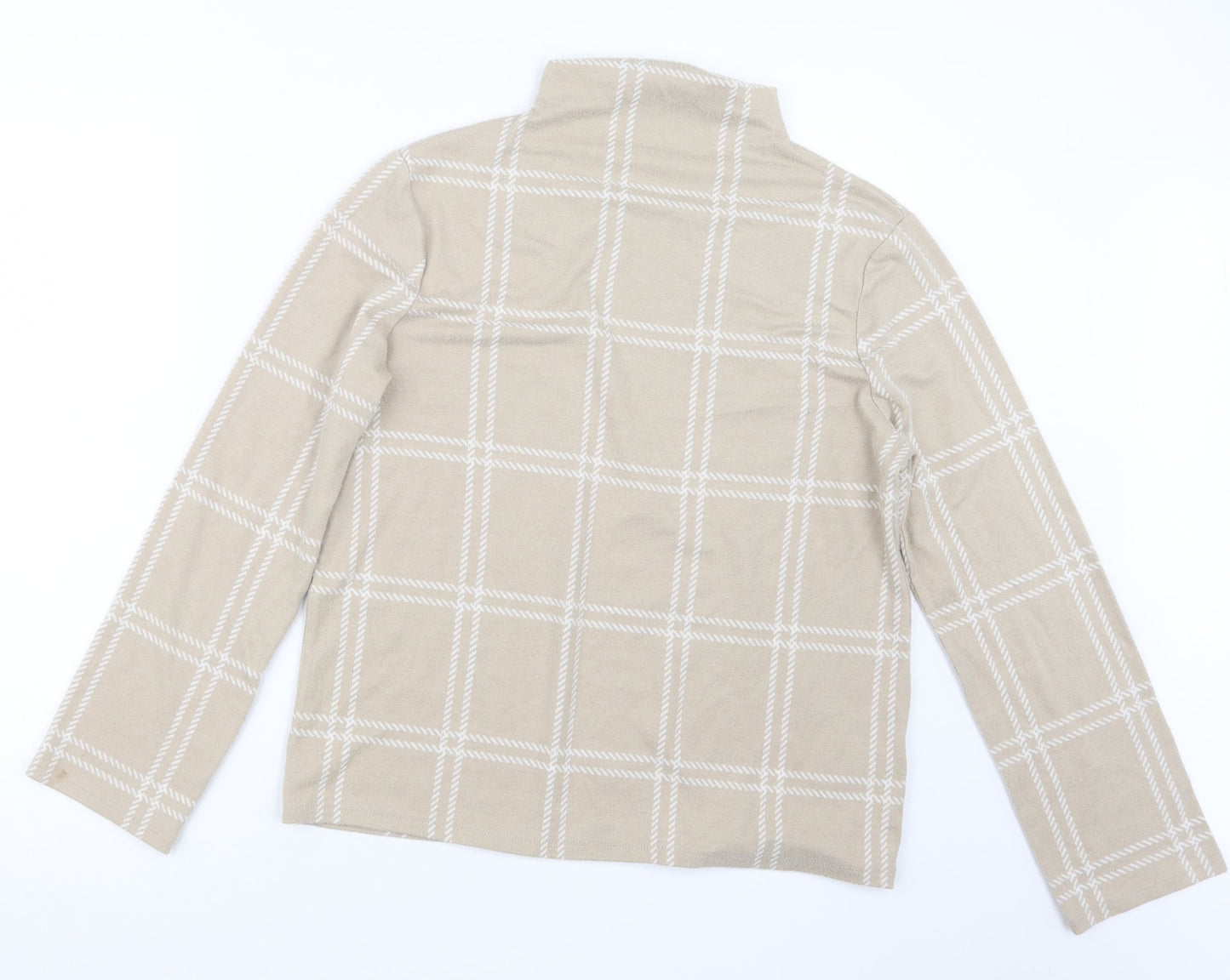 Marks and Spencer Womens Beige Check  Pullover Jumper Size 12