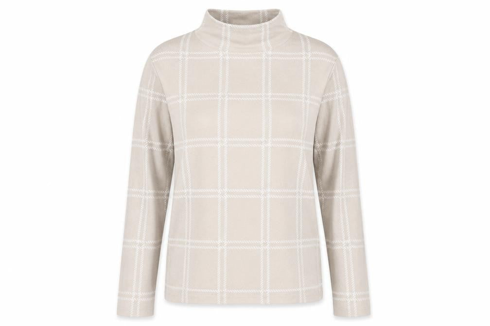 Marks and Spencer Womens Beige Check  Pullover Jumper Size 12