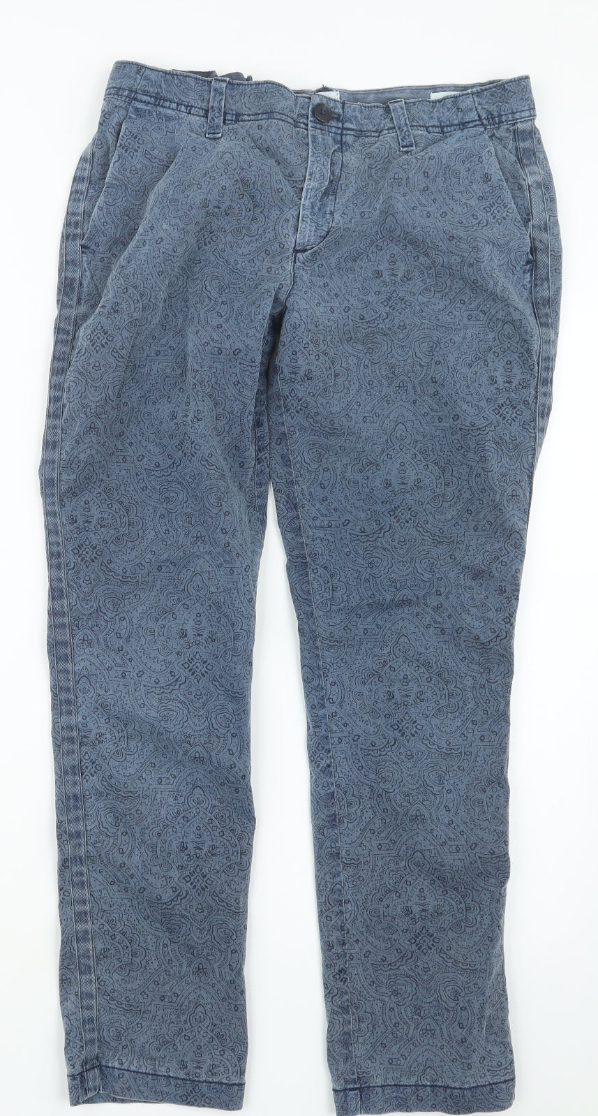 Gap Womens Blue Geometric  Chino Trousers Size 29 in L26.5 in