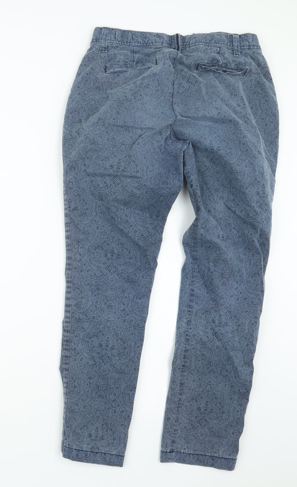 Gap Womens Blue Geometric  Chino Trousers Size 29 in L26.5 in