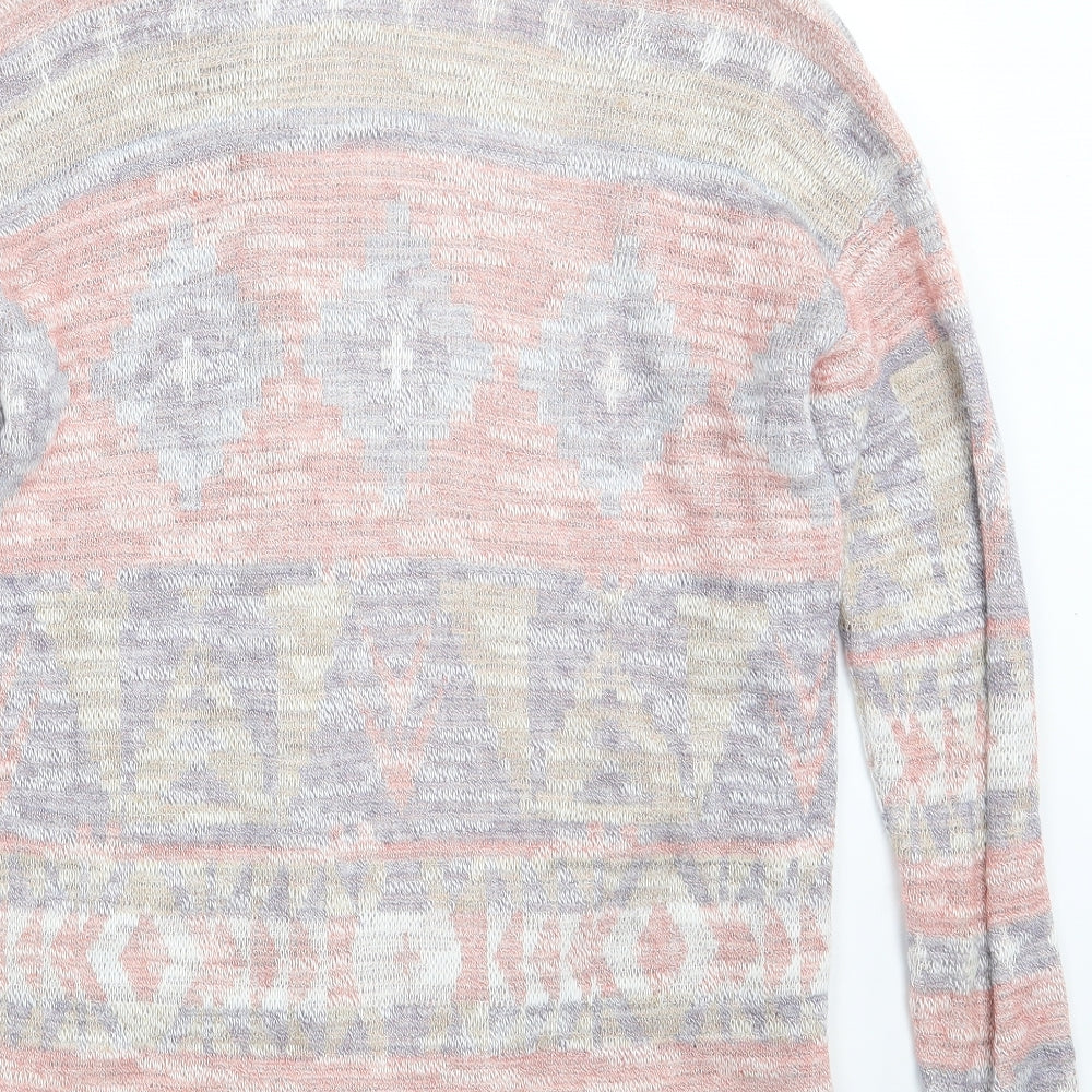 Spirit Womens Multicoloured Argyle/Diamond  Wrap Jumper Size S