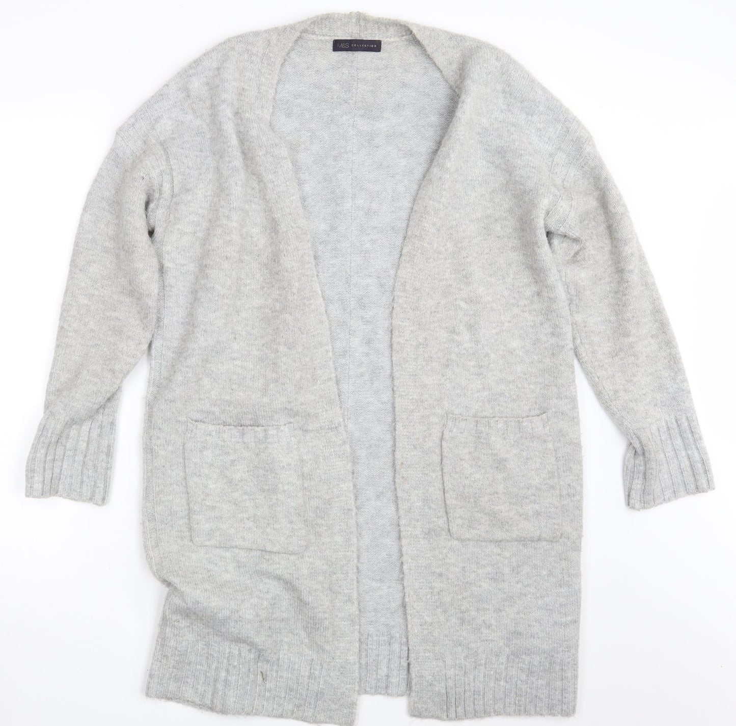 M&S Womens Grey   Wrap Jumper Size S