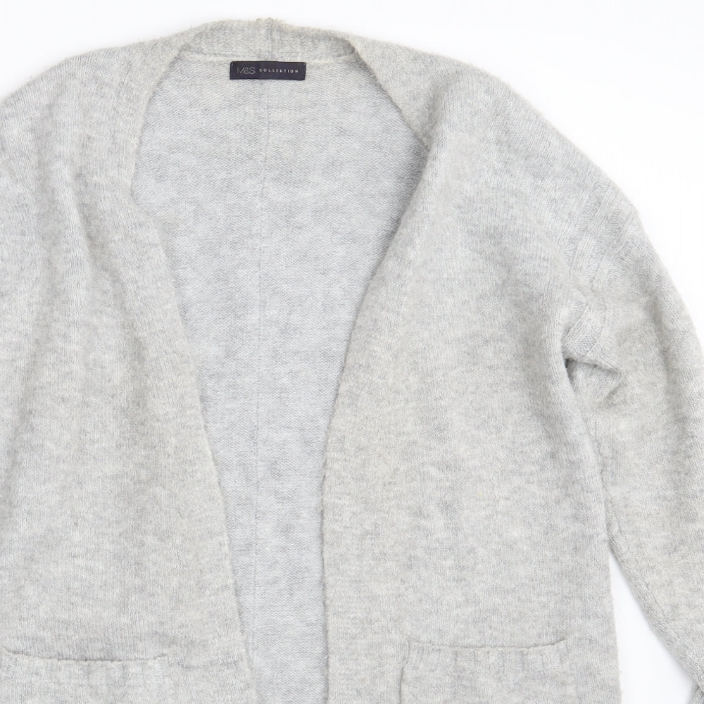 M&S Womens Grey   Wrap Jumper Size S