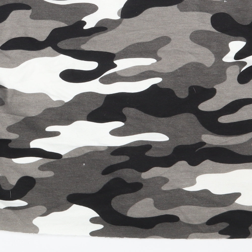 New Look Girls Grey Camouflage  Pullover Sweatshirt Size 12-13 Years  - Croppped