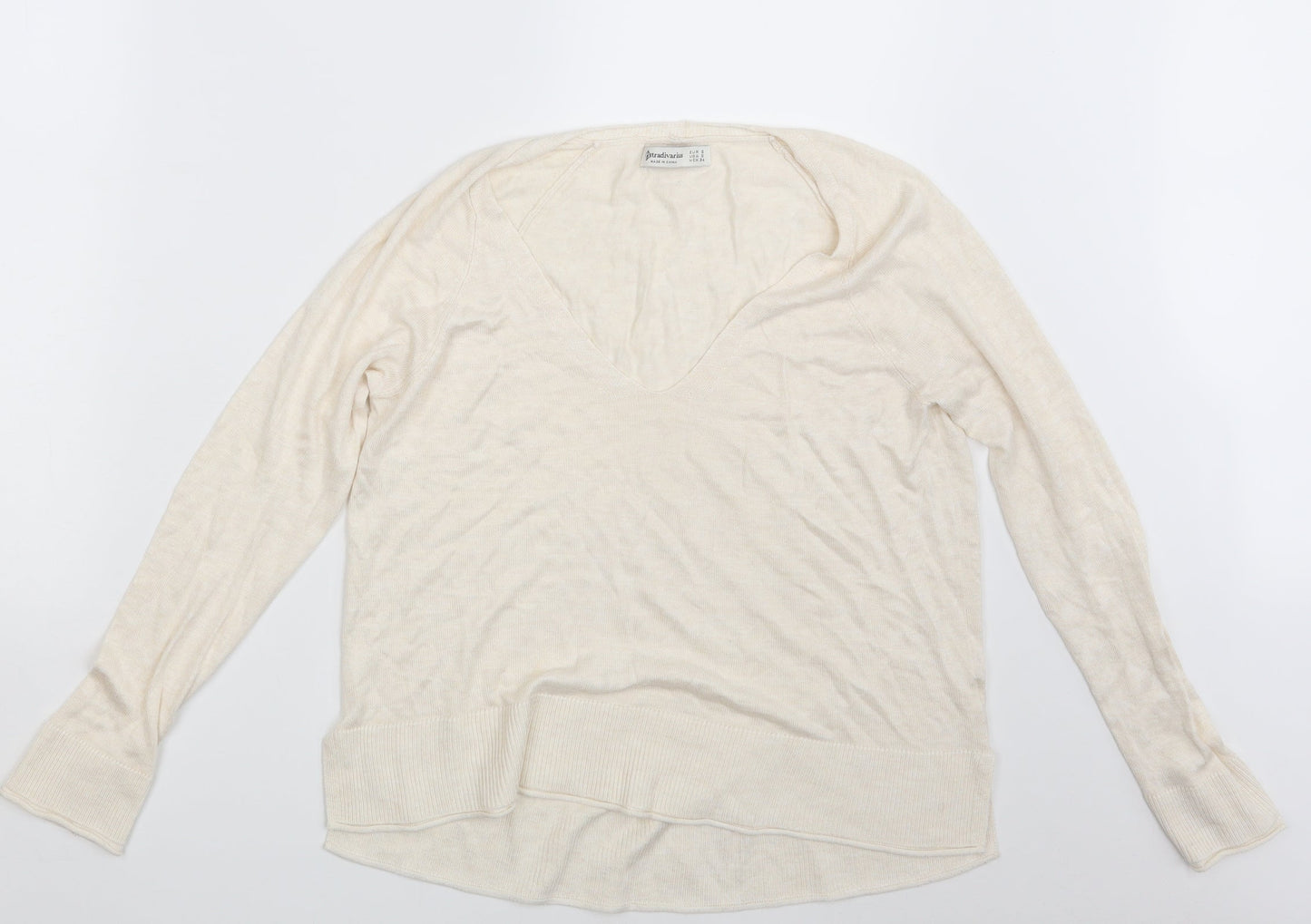 Stradivarius  Womens Beige   Pullover Sweatshirt Size S