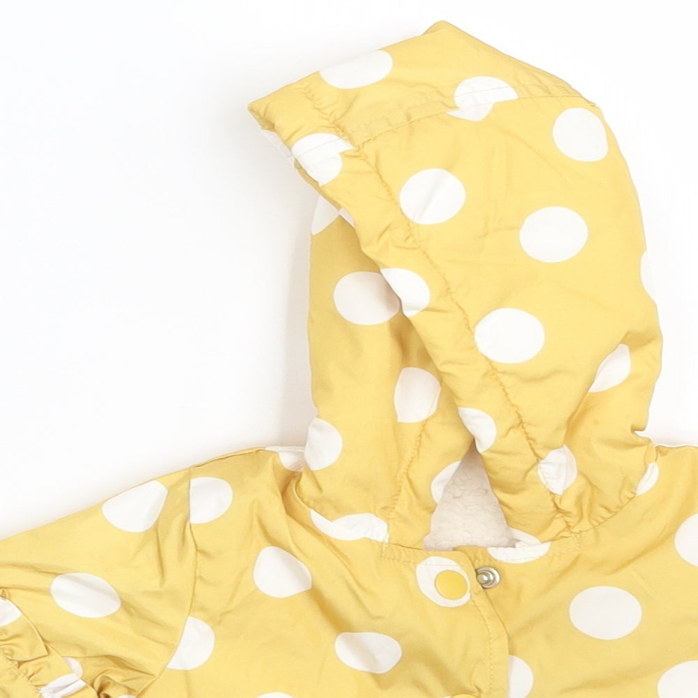 Nutmeg Girls Yellow Polka Dot  Jacket Coat Size 0-3 Months