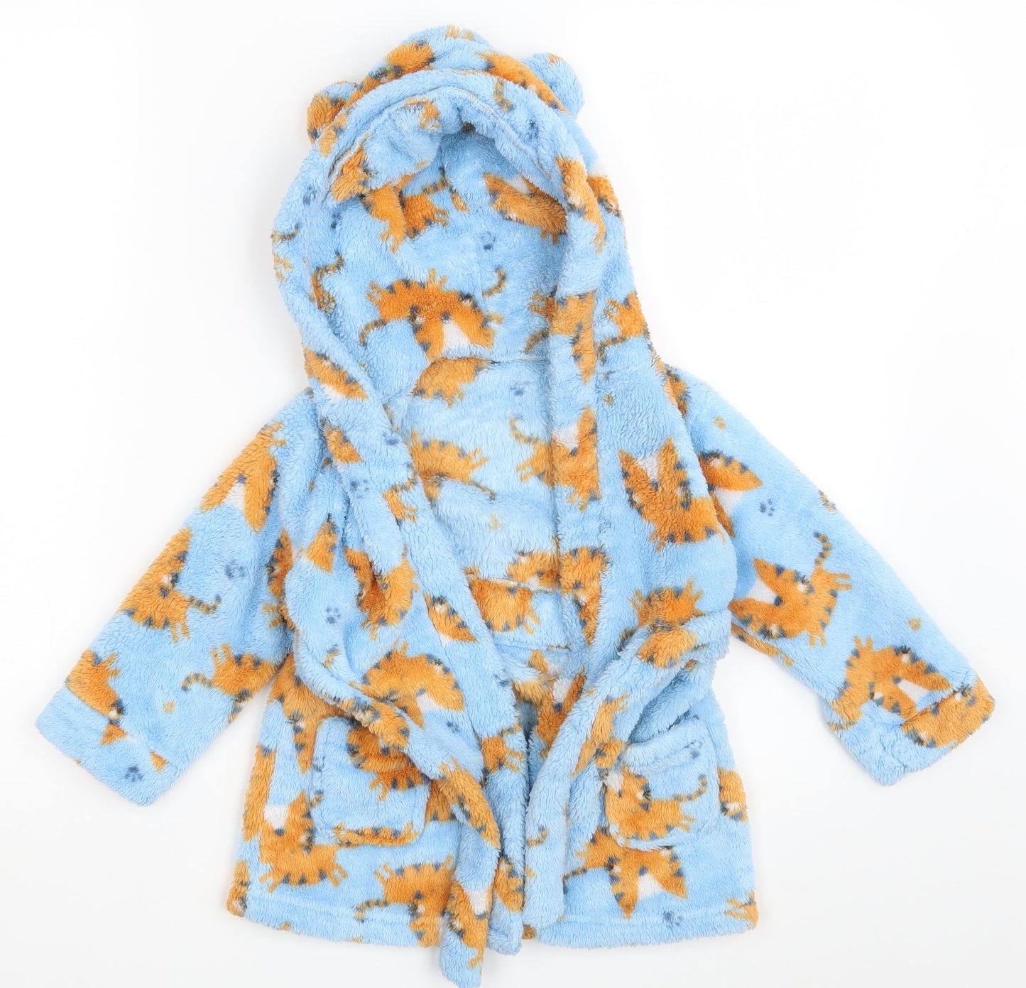 Studio Baby Blue Animal Print  Babydoll Robe Size 12-18 Months
