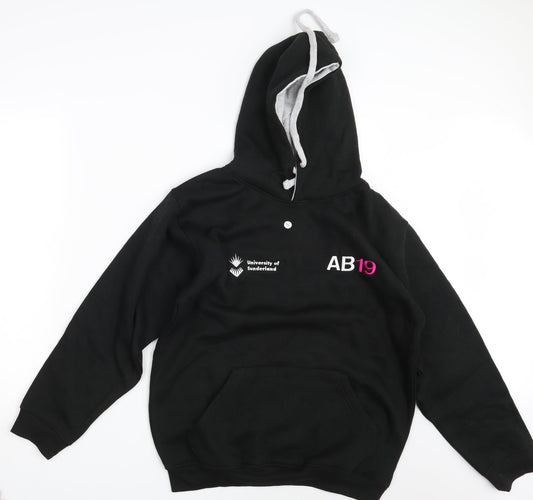 Uneek Womens Black   Pullover Hoodie Size S  - University of Sunderland