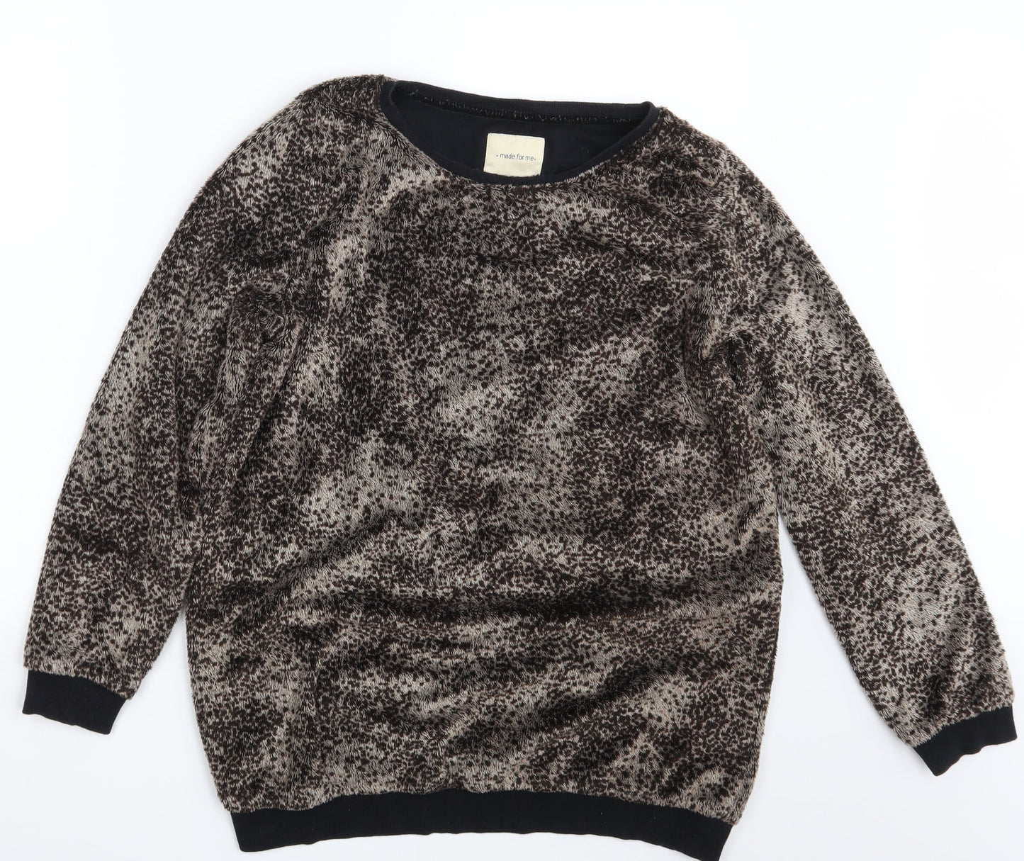 NEXT Womens Brown Animal Print  Pullover Jumper Size 14