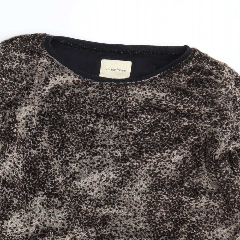 NEXT Womens Brown Animal Print  Pullover Jumper Size 14