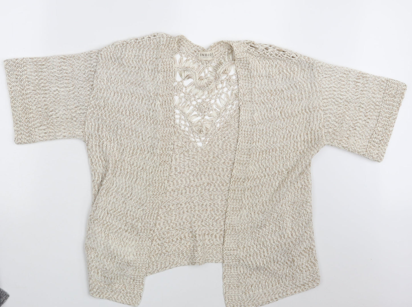Indigo Womens Beige   Wrap Jumper Size S